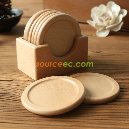 Customization Japanese Style Wooden Coaster Suit Promotional Products