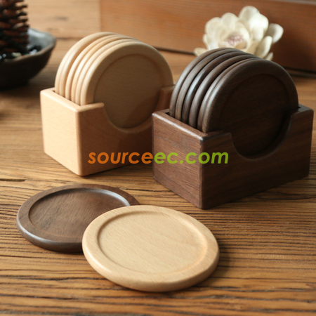Customization Japanese Style Wooden Coaster Suit Promotional Products