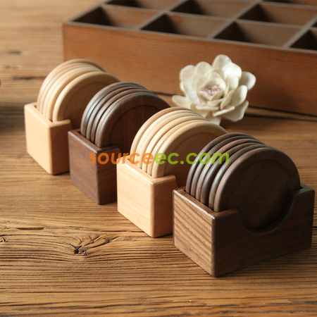Customization Japanese Style Wooden Coaster Suit Promotional Products