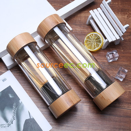 Customization Bamboo Covered Glass Promotional Products