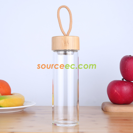 Customization Bamboo Covered Glass Promotional Products