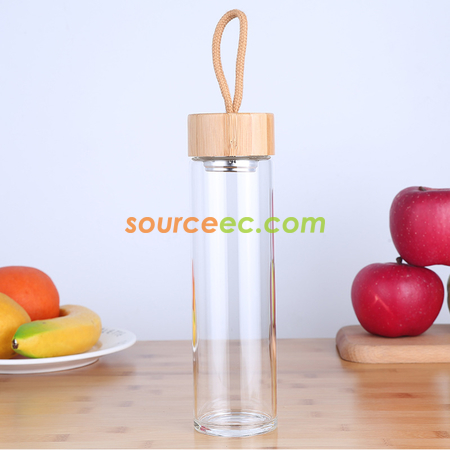 Customization Bamboo Covered Glass Promotional Products