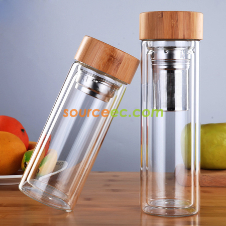 Customization Bamboo Covered Glass Promotional Products