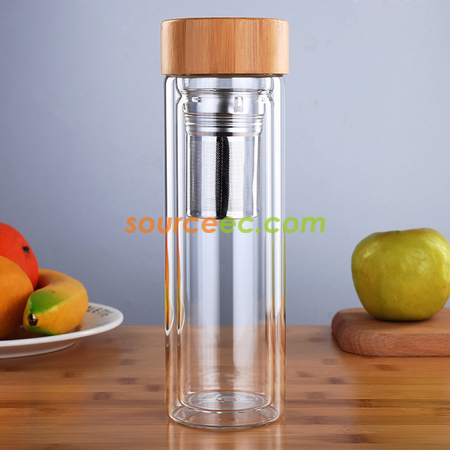 Customization Bamboo Covered Glass Promotional Products