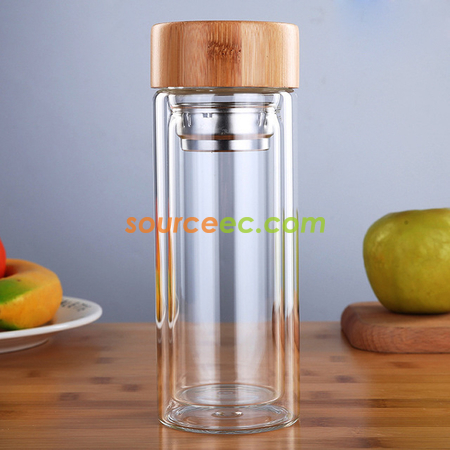 Customization Bamboo Covered Glass Promotional Products