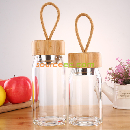 Customization Bamboo Covered Glass Promotional Products