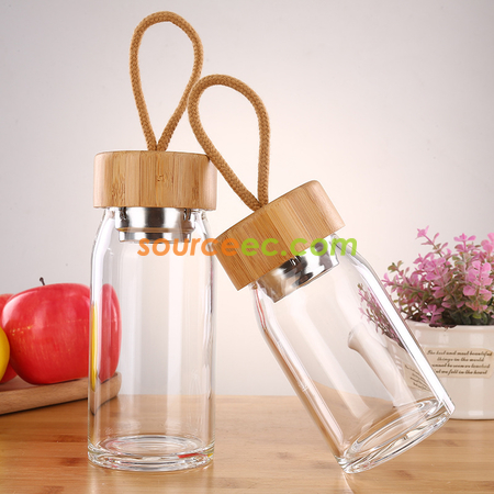 Customization Bamboo Covered Glass Promotional Products