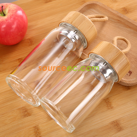 Customization Bamboo Covered Glass Promotional Products