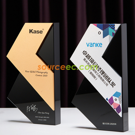 Black Crystal Metal Trophy