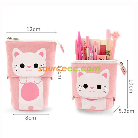 Customization Pull Down Retractable Canvas Pencil Case Promotional Products