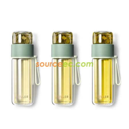 Customization 280ML Portable Glass Bottle with Infuser Promotional Products