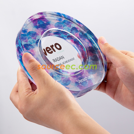 Customization Symphony Round Crystal Promotional Products