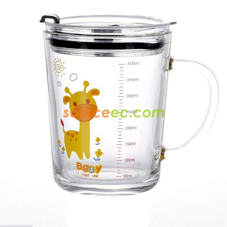 Customization Cartoon Milk Cup With Straw Handle Scale Promotional Products