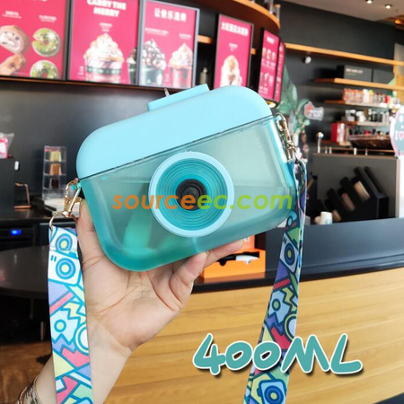 Customization Creative Camera Straw Plastic Juice Cup Promotional Products