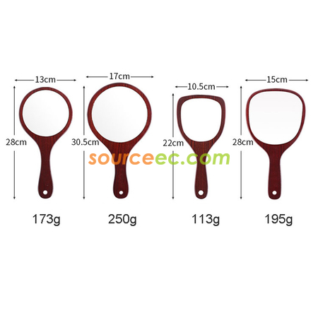 Customization Wooden Handle Makeup Mirror Promotional Products