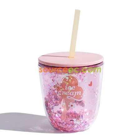 Customization Plastic Straw Cup Promotional Products