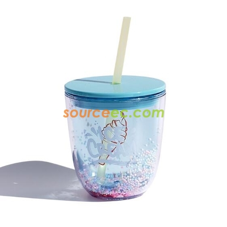 Customization Plastic Straw Cup Promotional Products