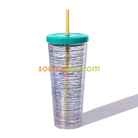 Customization 720ML Plastic Straw Cup Promotional Products