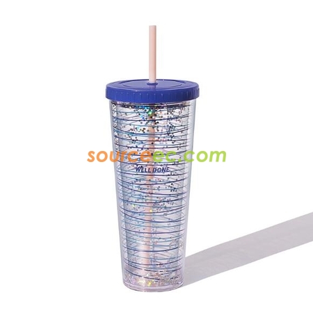 Customization 720ML Plastic Straw Cup Promotional Products