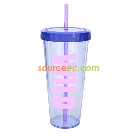 Customization 640ML Plastic Straw Cup Promotional Products