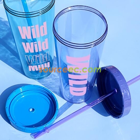 Customization 640ML Plastic Straw Cup Promotional Products