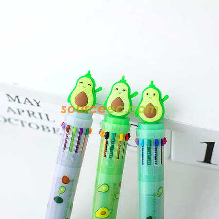 Customization 12 Color Advertising Pen For Avocado Promotional Products