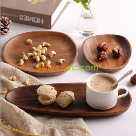 Customization Irregular Solid Wood Dinner Plate Promotional Products