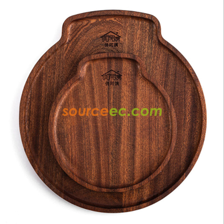 Customization Creative Wooden Dinner Plate Promotional Products