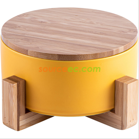 Customization Creative Wooden Ceramic Bowl Promotional Products