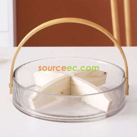 Customization Creative Portable Glass snack Tray Promotional Products