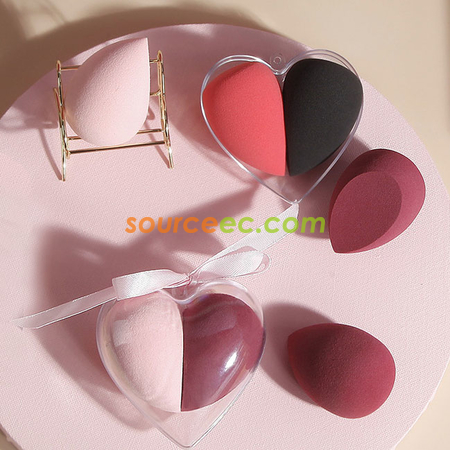 Customization Heart-shaped Make-up Sponge Set Promotional Products