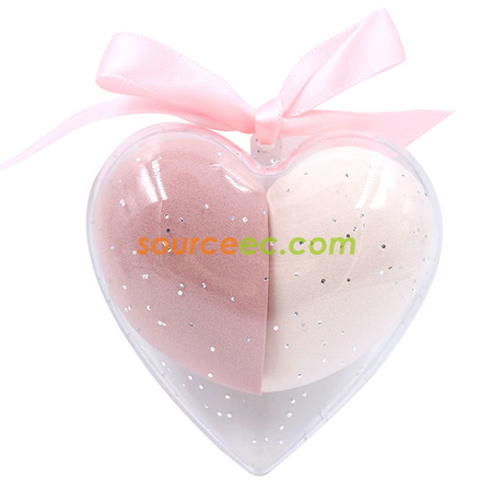 Customization Heart-shaped Make-up Sponge Set Promotional Products