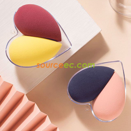 Customization Heart-shaped Make-up Sponge Set Promotional Products