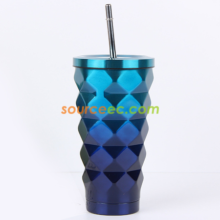 Customization 500ML Stainless Steel Coffee Thermos with Straw Promotional Products