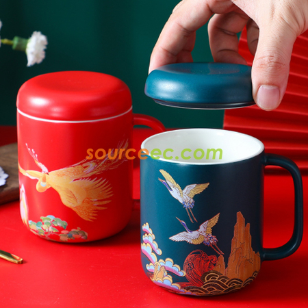 Customization Chinese Style Retro Mug Promotional Products