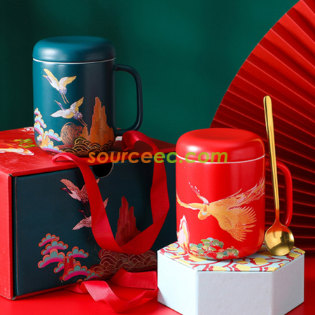 Customization Chinese Style Retro Mug Promotional Products