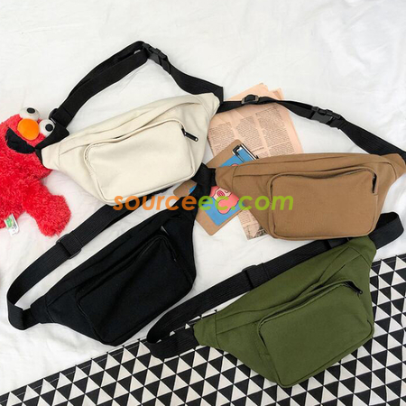 Customization Zip Canvas Belt Bag Promotional Products