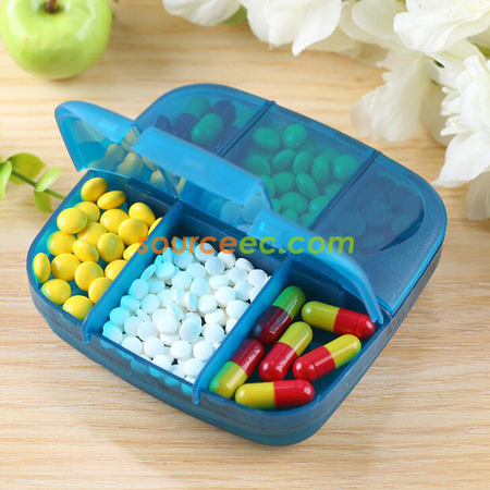 Customization 6 Days Plastic Pill Box With Protective Bag Promotional Products