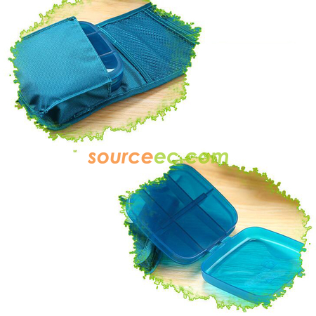 Customization 6 Days Plastic Pill Box With Protective Bag Promotional Products