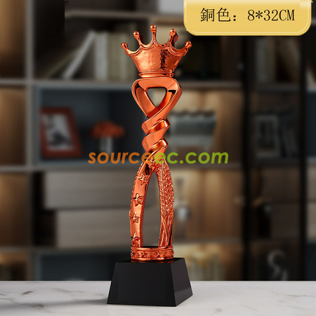 Customization Honor Gold Silver And Bronze Crown Trophy Promotional Products
