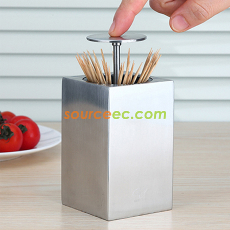 Stainless Steel Portable Toothpick Bucket