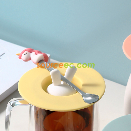 Customization Rabbit Ear Silicone Cup Lid Promotional Products
