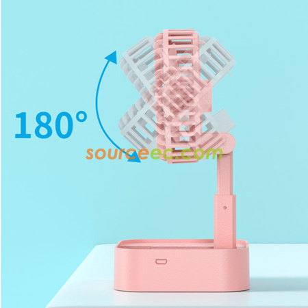 Customization Retractable Folding Charging Fan Promotional Products