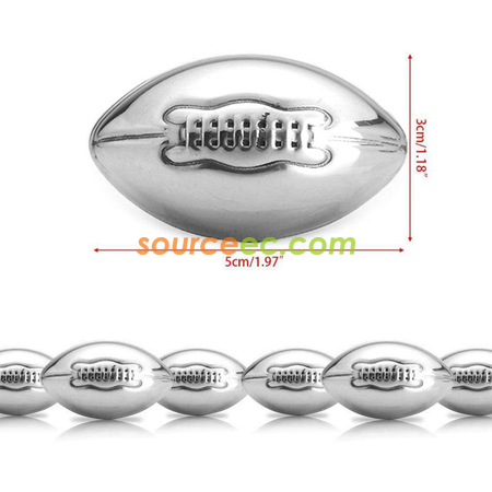 Customization Rugby-shaped Stainless Ice Cube Promotional Products