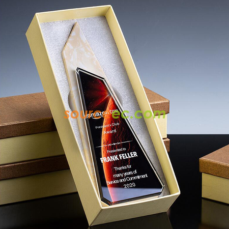 Customization Solid Wood Crystal Trophy Promotional Products