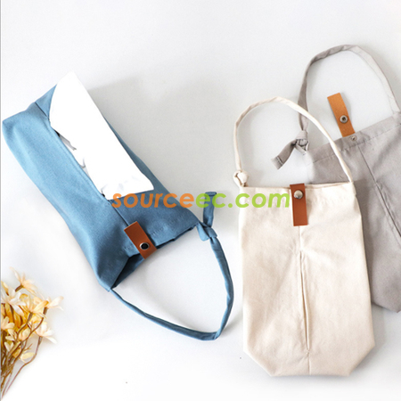Customization Canvas Car Tissue Storage Bag Promotional Products