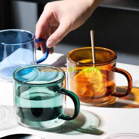 Customization Colorful Glass Mug Promotional Products