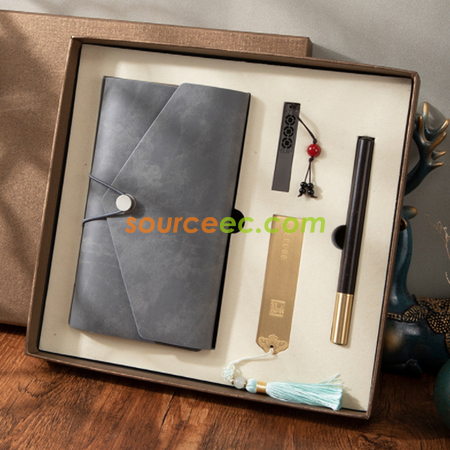 Customization Notebook Gift Set (Notebook + Pen + Bookmark + USB) Promotional Products