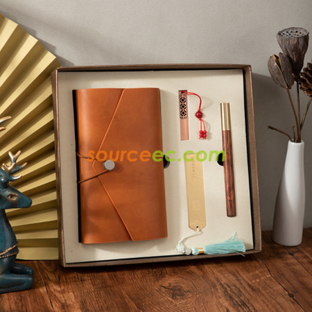 Customization Notebook Gift Set (Notebook + Pen + Bookmark + USB) Promotional Products