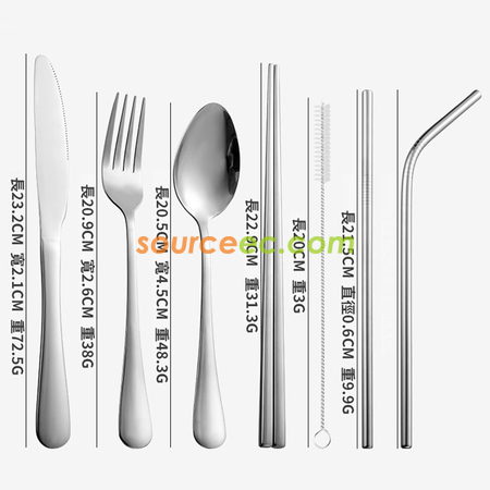 Customization Stainless Steel Tableware with Bag Promotional Products